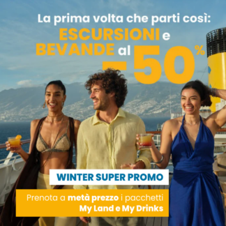 Costa Crociere - Escursioni e Bevande a prezzi mai visti! - 50% di sconto